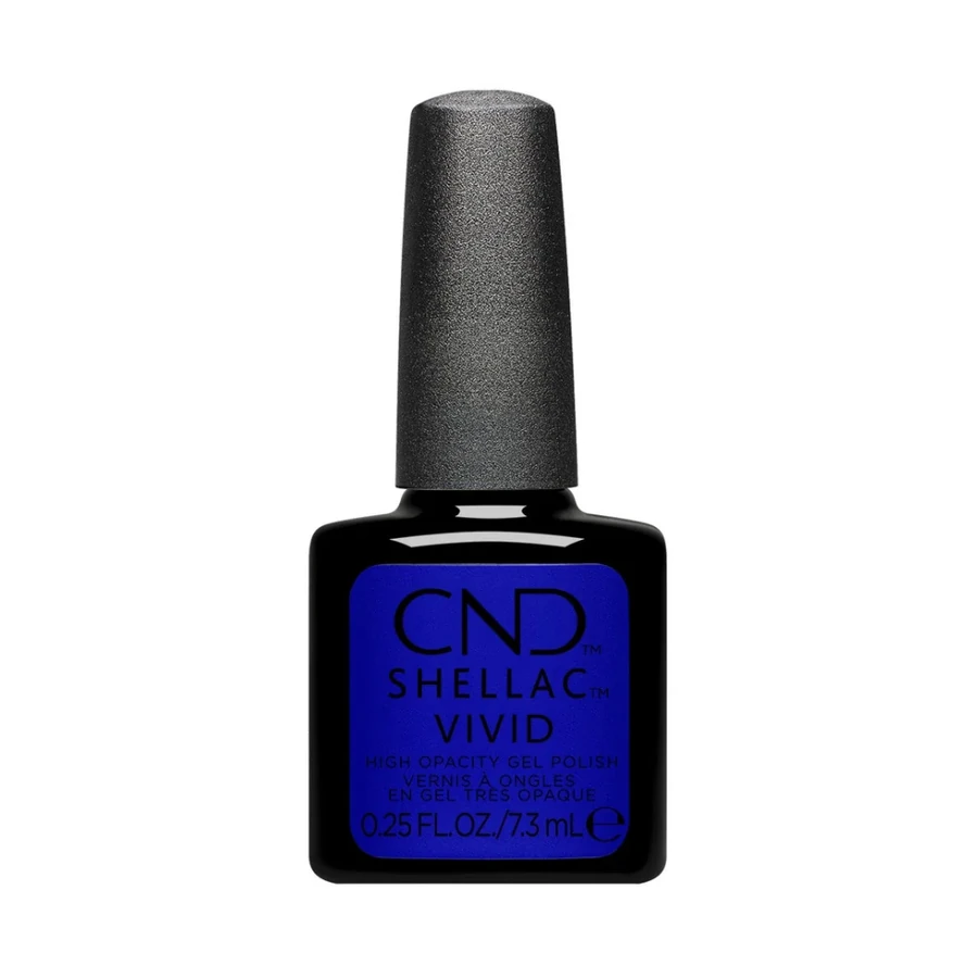Гель-лак CND Shellac Lazuli Blue яскравий синій, емаль 7,3 мл