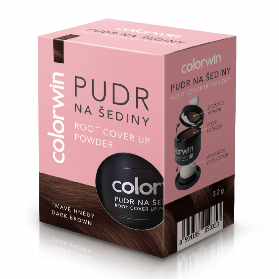 Пудра для маскування відрослих коренів волосся Colorwin Root Cover Up Powder Dark Brown темно-коричневий 3,2 г