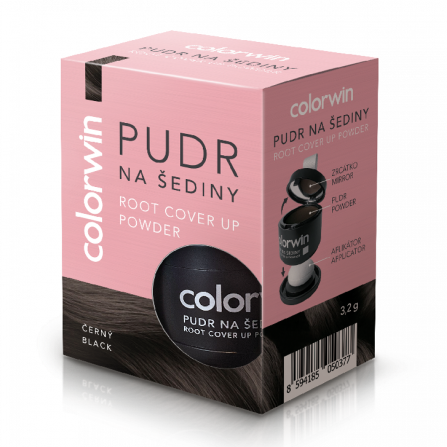 Пудра для маскування відрослих коренів волосся Colorwin Root Cover Up Powder Black чорний 3,2 г