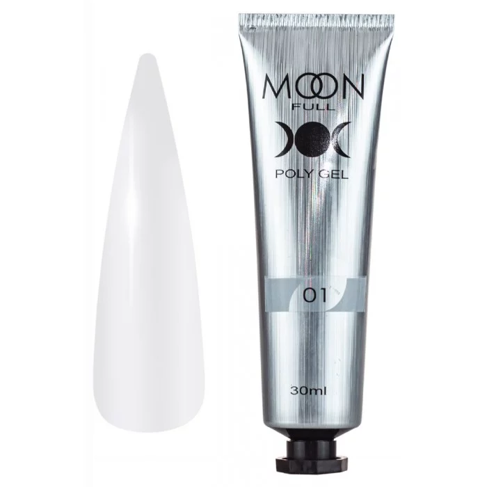 Полігель в тубі MOON FULL Poly Gel №01 прозорий 30 мл