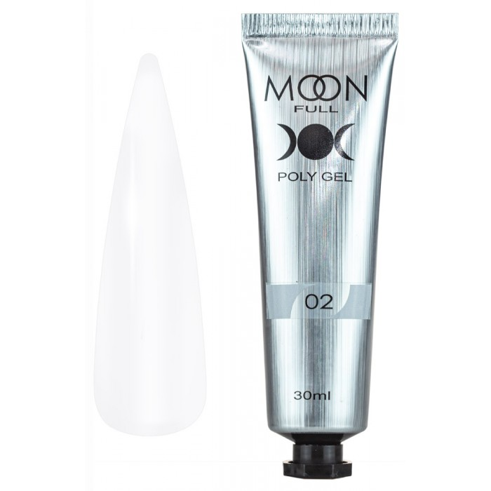 Полігель в тубі MOON FULL Poly Gel №02 білий 30 мл