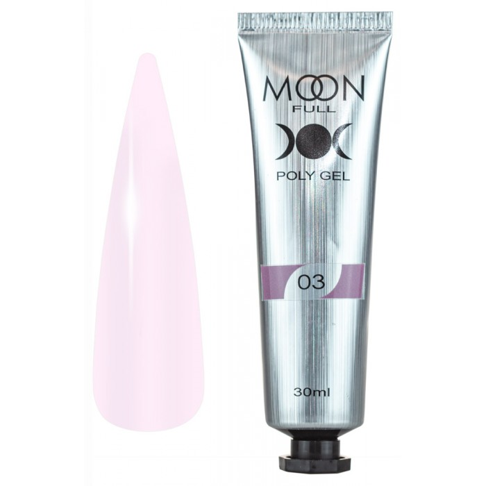 Полігель в тубі MOON FULL Poly Gel №03 прозоро-рожевий 30 мл