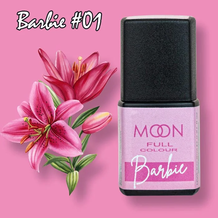 Гель-лак MOON FULL Gel Color Barbie №01 рожевий, емаль 8 мл