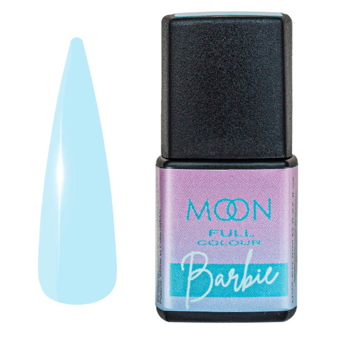 Гель-лак MOON FULL Gel Color Barbie №02 блакитний, емаль 8 мл
