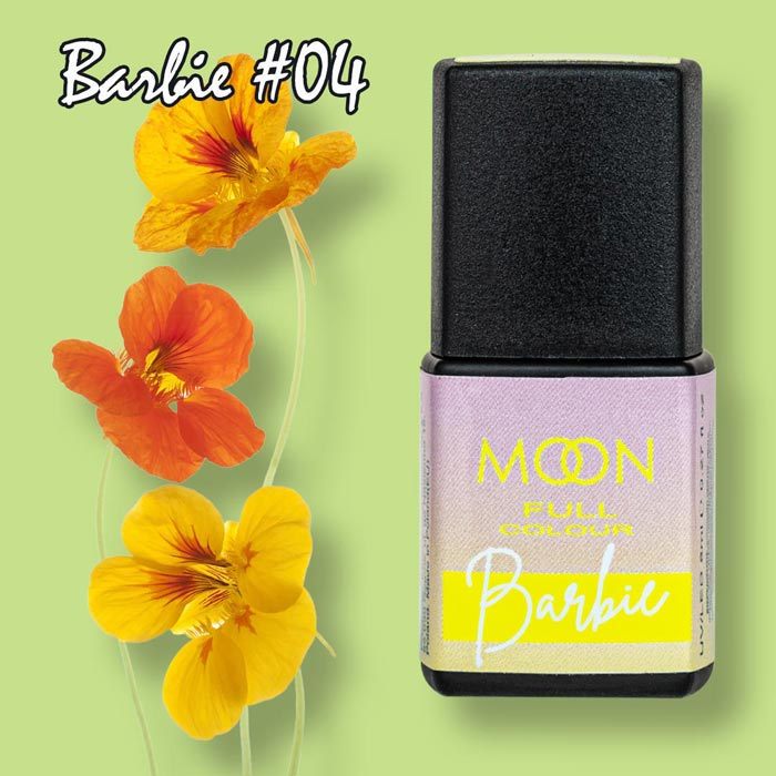 Гель-лак MOON FULL Gel Color Barbie №04 жовтий, емаль 8 мл