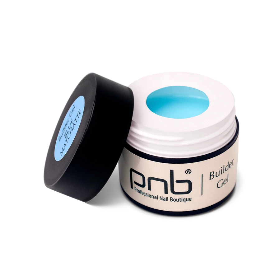 Будівельий гель PNB Builder Gel Blue Matchatte ніжний пастельно-блакитний з легким молочним підтоном 5 мл
