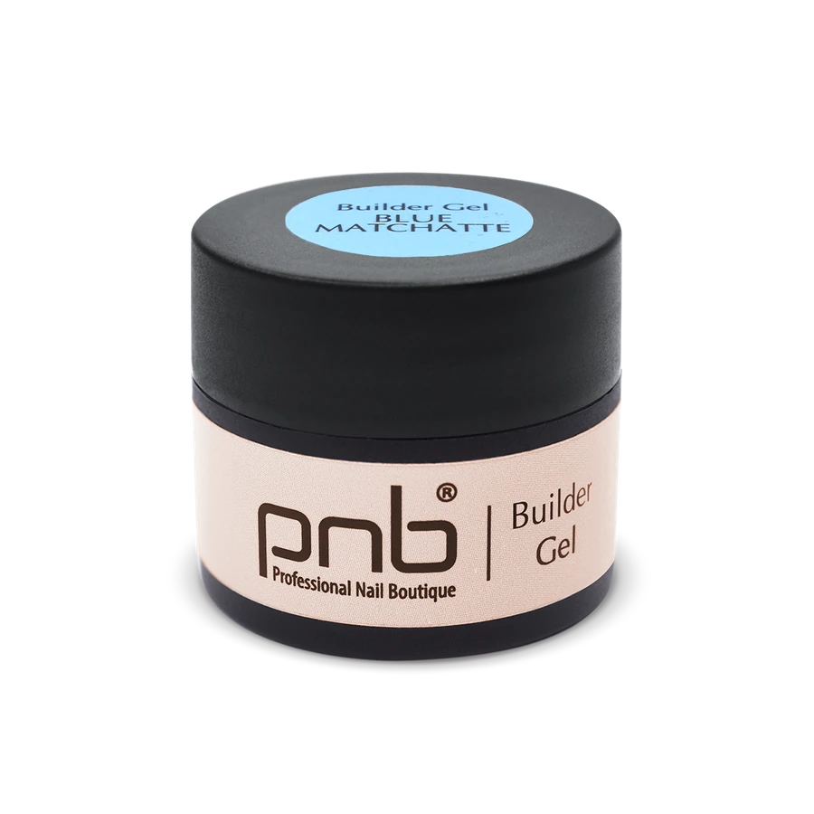 Будівельий гель PNB Builder Gel Blue Matchatte ніжний пастельно-блакитний з легким молочним підтоном 5 мл