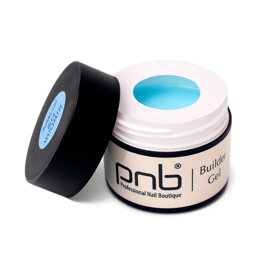 Будівельий гель PNB Builder Gel Blue Matchatte ніжний пастельно-блакитний з легким молочним підтоном 15 мл