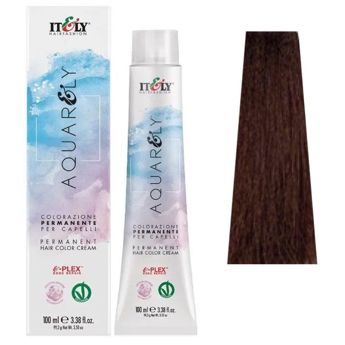 Фарба для волосся ITELY HAIRFASHION Aquarely Permanent Hair Color Cream 5NI Інтенсивний світлий шатен 100 мл