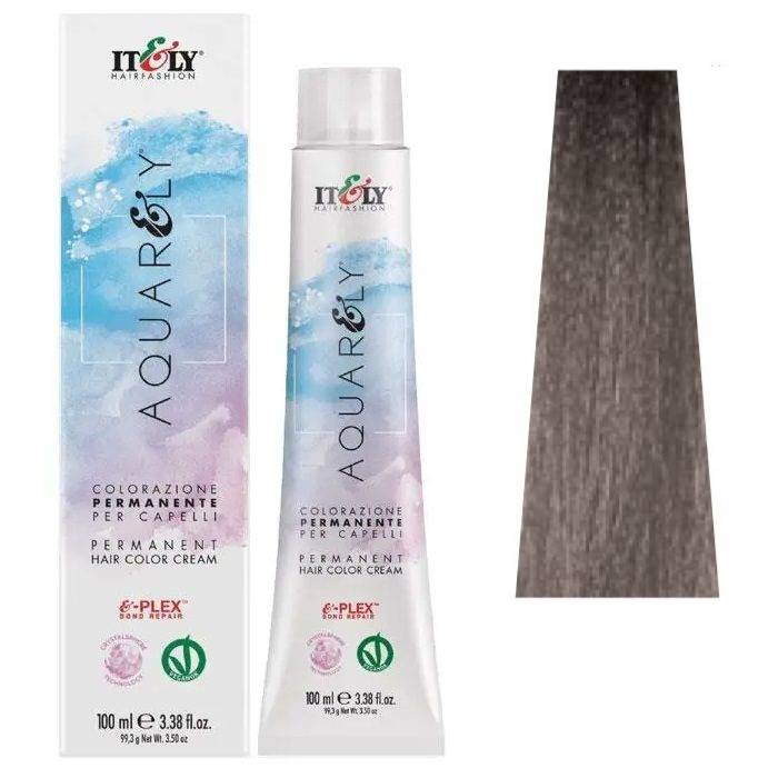 Фарба для волосся ITELY HAIRFASHION Aquarely Permanent Hair Color Cream 7CC Інтенсивний попелястий блондин 100 мл
