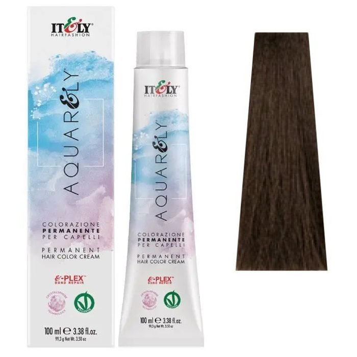 Фарба для волосся ITELY HAIRFASHION Aquarely Permanent Hair Color Cream 7K Димчастий блондин 100 мл