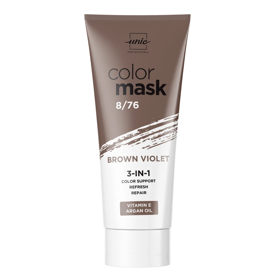 Тонуюча маска для волосся Unic Color Brown Violet Toning Hair Mask 8/76 Коричнево-фіолетовий 250 мл