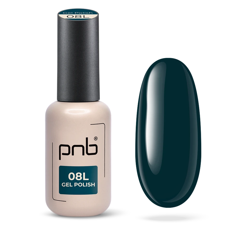 Гель-лак PNB 08L Hidden Garden зелено-синій, емаль 8 мл