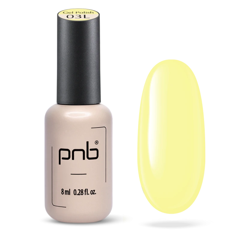 Гель-лак PNB UV/LED Gel Polish Citrone 03L ніжно-жовтий, емаль 8 мл