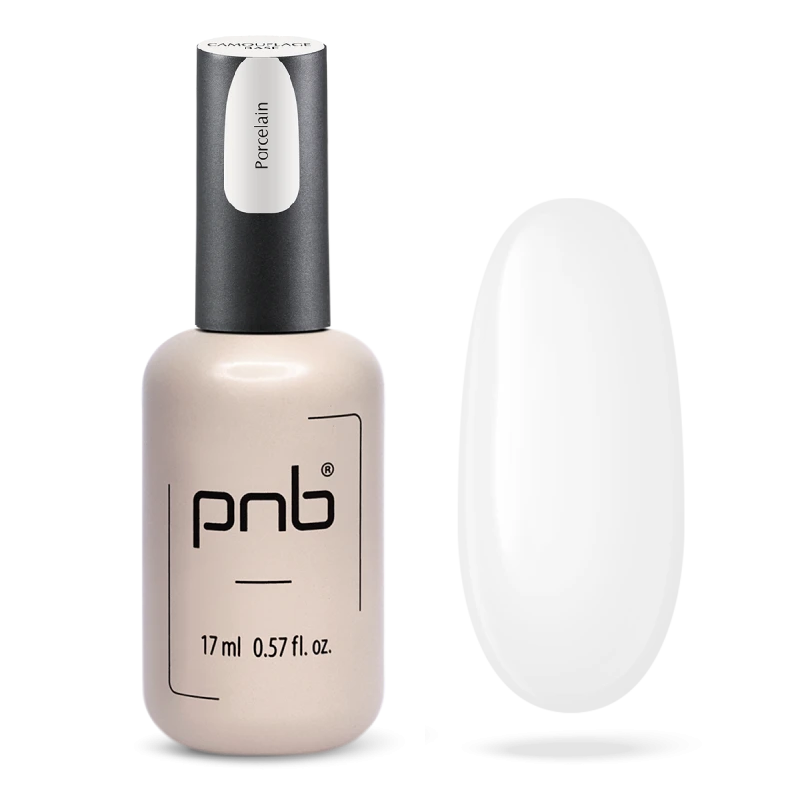 Камуфлююча каучукова база PNB Camouflage Base Porcelain порцелянова, молочна 17 мл