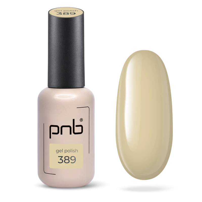 Гель-лак PNB №389 Spring Leaf приглушений фісташковий, емаль 8 мл