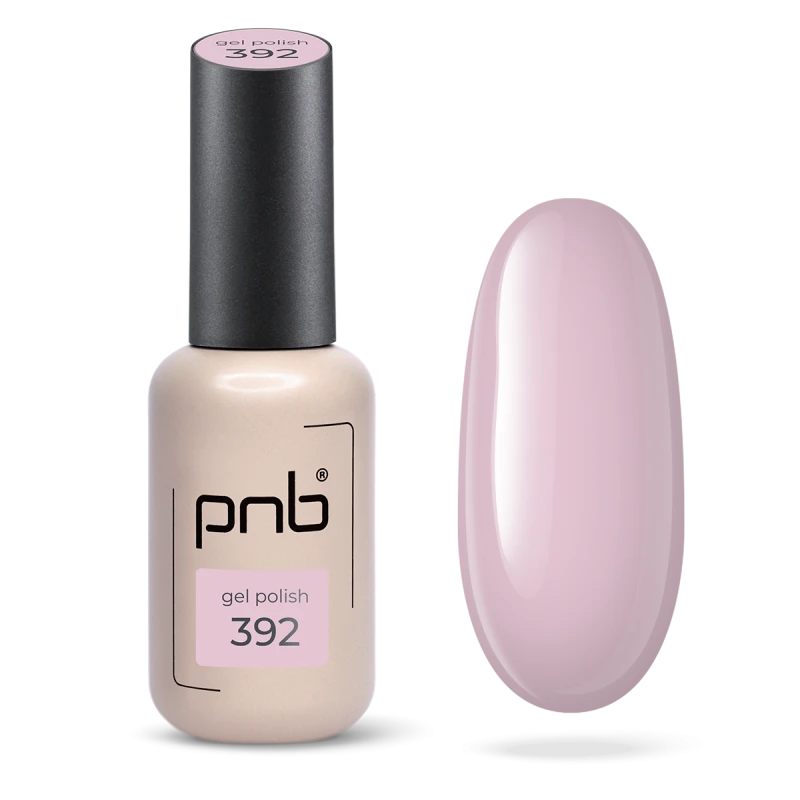 Гель-лак PNB №392 First Bloom світлий ніжно-рожевий, емаль 8 мл