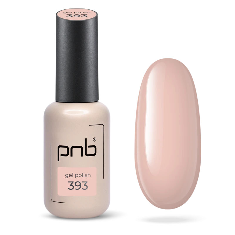 Гель-лак PNB №393 Cacao Cream кремово-какао нюд, емаль 8 мл