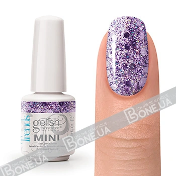 Гель-лак Harmony Gelish MINI Feel Me On Your Fingertips бузковий з гліттером 9 мл