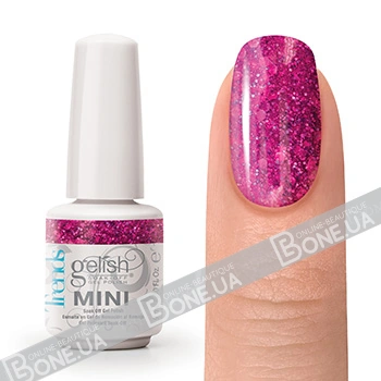 Гель-лак Harmony Gelish MINI Too Tough To Be Sweet фіолетово-малиновий з глітером 9 мл