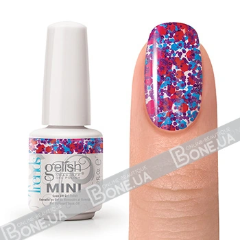 Гель-лак Harmony Gelish MINI Let Me Top You Off різнокольорові блискітки різних розмірів 9 мл