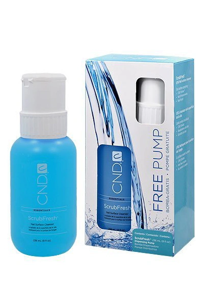 Знежирювач, антисептик + помпа CND Scrub Fresh 236 + FREE PUMP