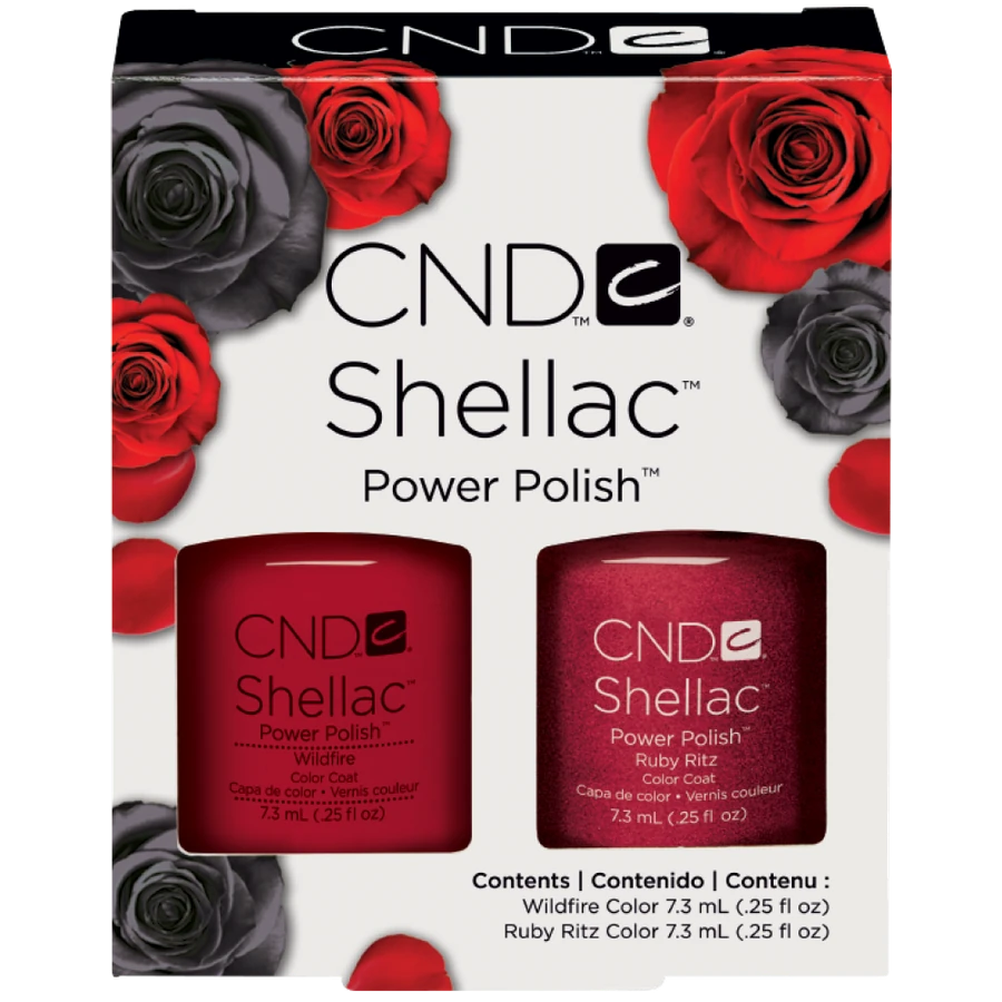 Набір гель-лаків Shellac Wild Fire та Ruby Ritz CND Shellac Perfect Pair