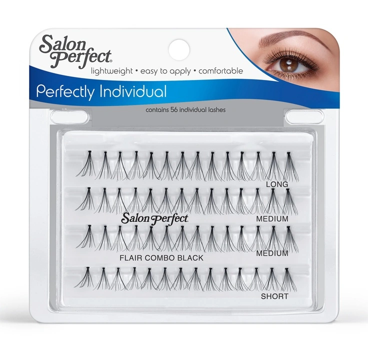 Пучкові вії чорні Salon Perfect SP Individual Lash Combo Black комбо-упаковка: короткі, середні, довгі