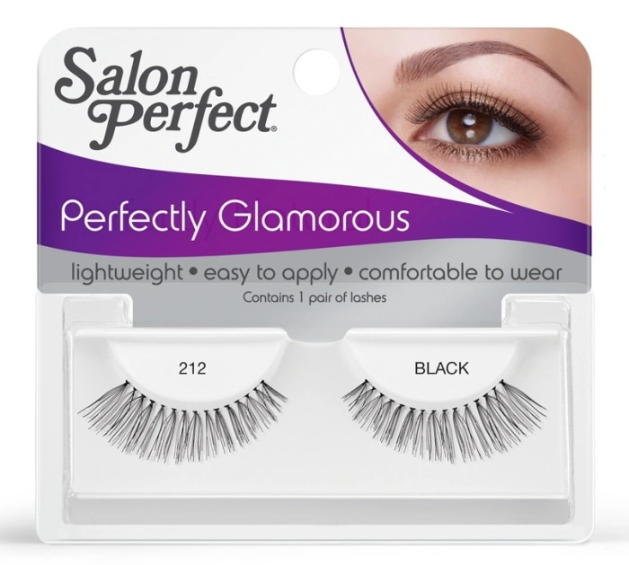 Накладні вії на стрічці чорні №212 Salon Perfect SP Glamorous Strip Lash Black №212