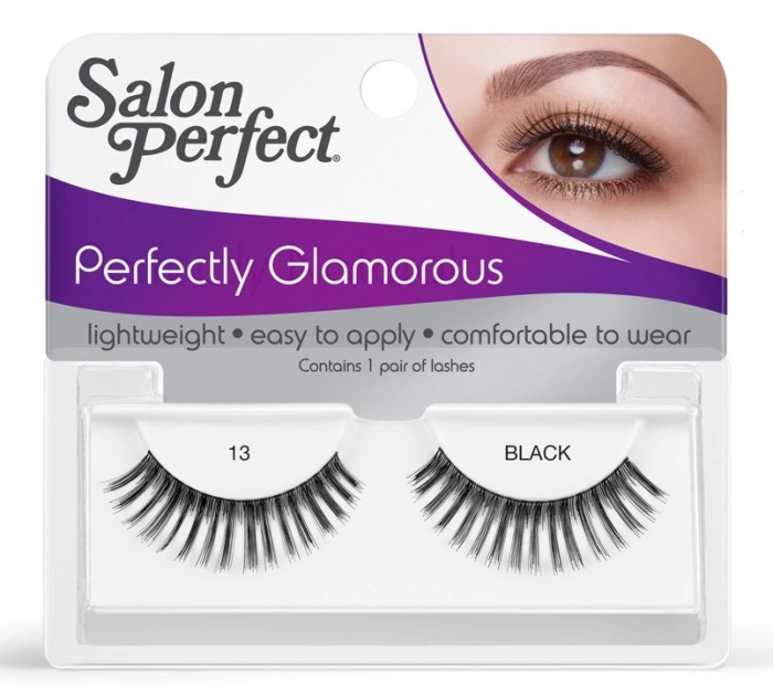 Накладні вії на стрічці чорні №13 Salon Perfect SP Glamorous Strip Lash Black №13