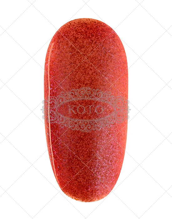 Гель-лак Koto Gel Polish 170 рожево-коричневий із дрібними розово-блакитними блискітками 10 мл