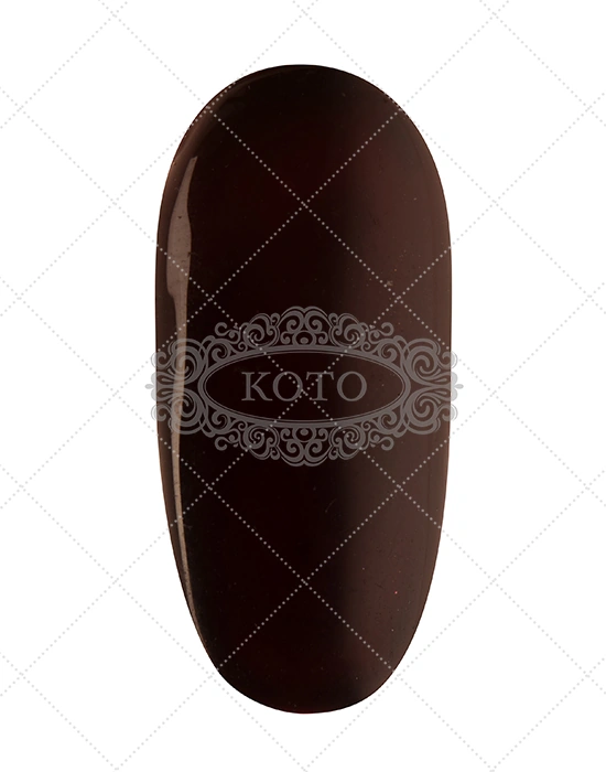 Однофазний гель-лак Koto Gel Polish 344 темний сливово-чорний, емаль 10 мл