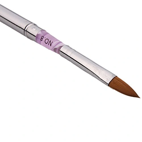 Кругла складна синтетична кисть для акрилу YRE Nail Art Brush Acrylic #8 (foldable handle)