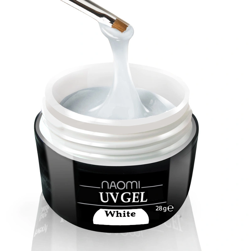 Білий гель для французького манікюру Naomi UV Gel White 28 г