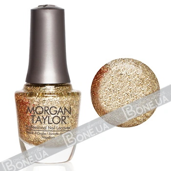 Лак Morgan Taylor Good Luck Charm золотистий з блискітками 15 мл