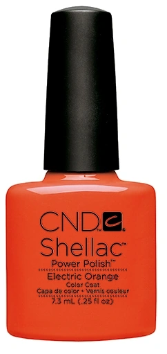 Гель-лак CND Shellac Electric Orange насичений мандариновий, емаль 7,3 мл