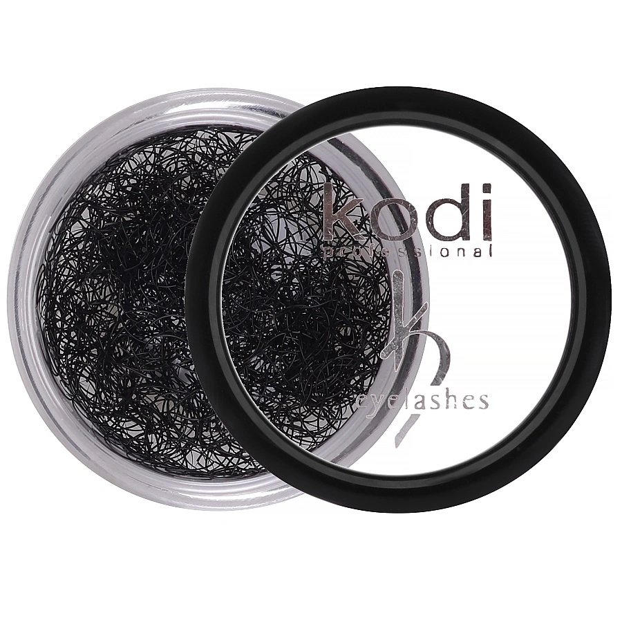 Вії для нарощування штучні Kodi Eyelash Extensions Black (C, 14 мм) чорні 0,3 г