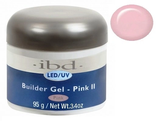 Камуфлюючий гель холодно-рожевий IBD LED/UV Builder Gel Pink II ступінь насиченості відтінку 2 із 5 95 г