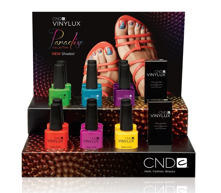 Колекція лаків для нігтів CND Paradise Collection 6 лаків та закріплювач
