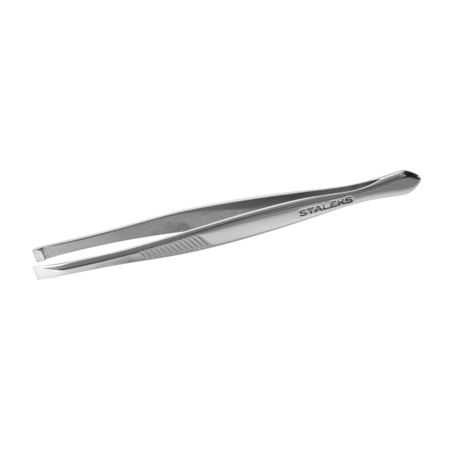 Пінцет для брів із прямими робочими крайками Staleks CLASSIC 10 TYPE 1 (П-01)