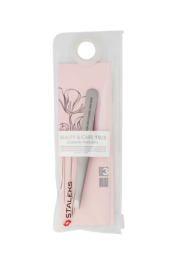 Пінцет широкий скошений Staleks BEAUTY & CARE 10 TYPE 3