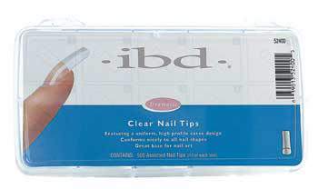 Типси з повною контактною зоною асорті 100 шт IBD Clear Nail Tips 100 шт