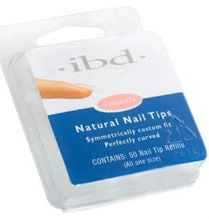 Типси з повною контактною зоною №1, 50 шт IBD Natural Nail Tips №1