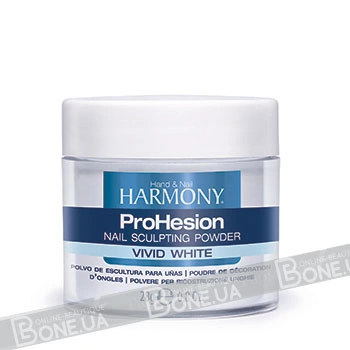 Яскраво-біла акрилова пудра Harmony ProHesion vivid white nail sculpting powder 28 г