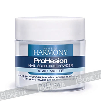 Яскраво-біла акрилова пудра Harmony ProHesion vivid white nail sculpting powder 105 г