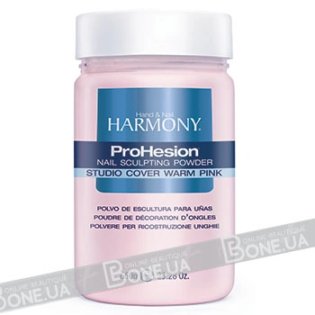 Камуфлююча тепло-рожева акрилова пудра Harmony ProHesion studio cover warm pink nail sculpting powder 660 г