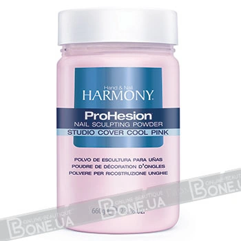 Камуфлююча холодно-рожева акрилова пудра Harmony ProHesion studio cover cool pink nail sculpting powder 660 г