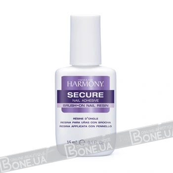 10-секундний клей для типс та ремонту нігтів Harmony Secure: brush-on nail resin 15 мл