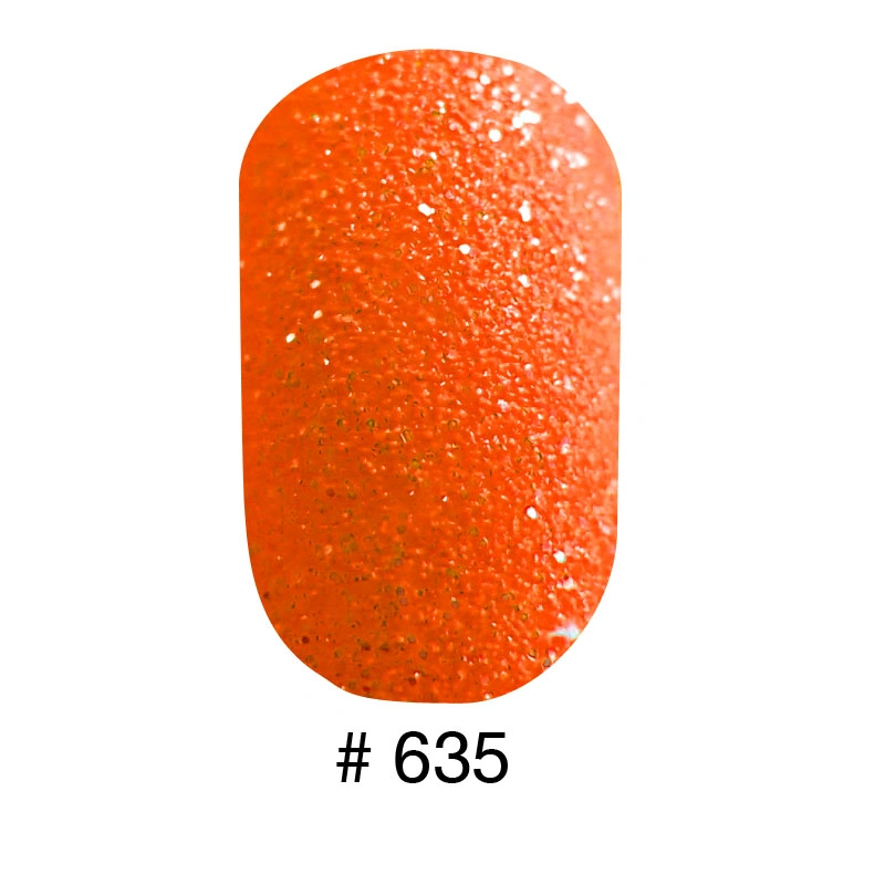 Лак Naomi Nail Lacquer 635 Naomi яскравий мандариновий з блискітками, текстурний 12 мл