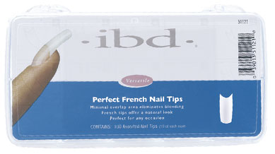 Типси без контактної зони асорті 100 шт IBD Perfect French Nail Tips 100